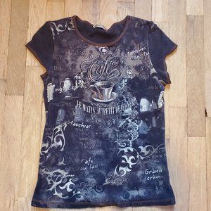 3/$20 💙 cute coffee y2k shirt